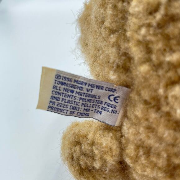 Vintage Mary Meyer 1996 Plush MOCHA MOOSE Bean Bag Curly Stuffed Velvet BE8L78 - Picture 10 of 10